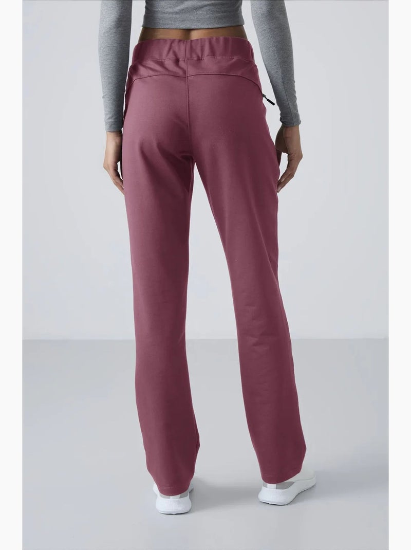 Pantalon de jogging femme à jambe droite tommy Mauve - Kiabi
