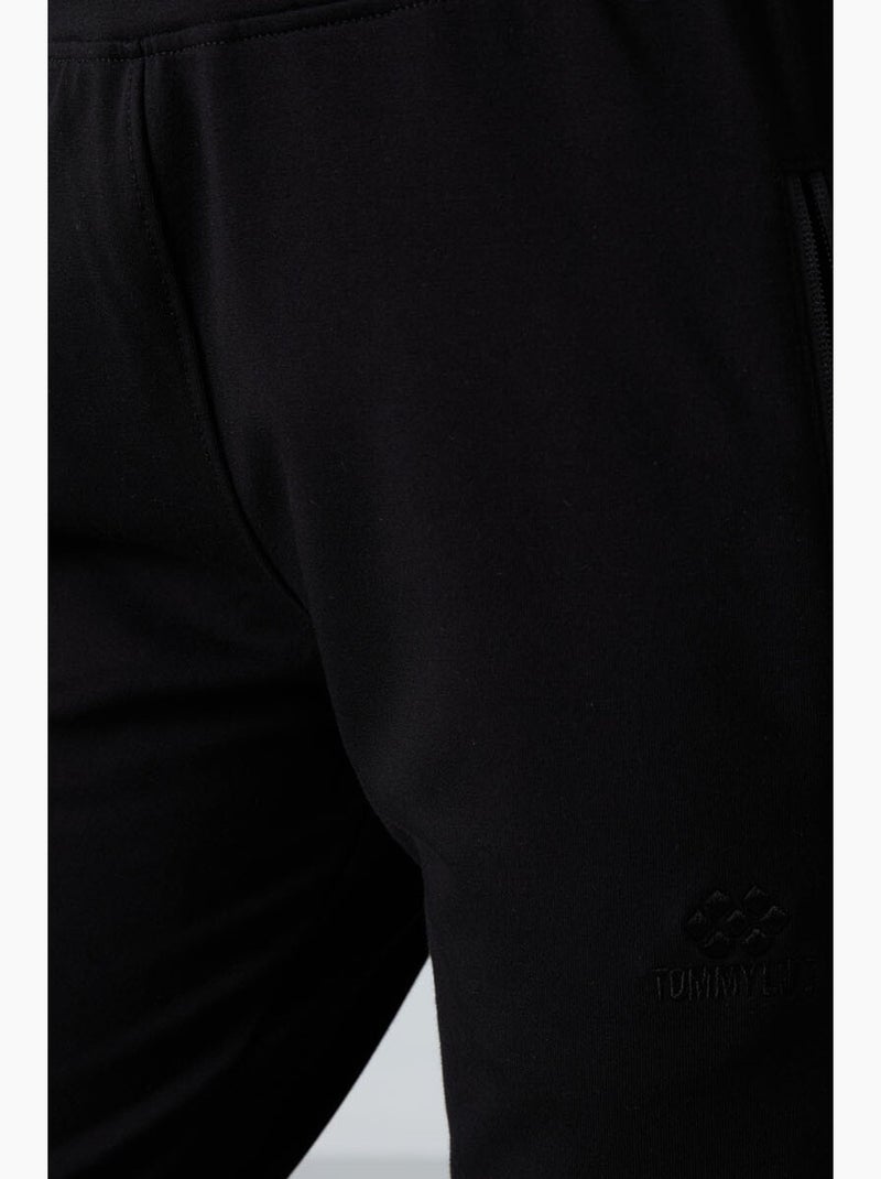 Pantalon de jogging femme à jambe droite tommy Noir - Kiabi