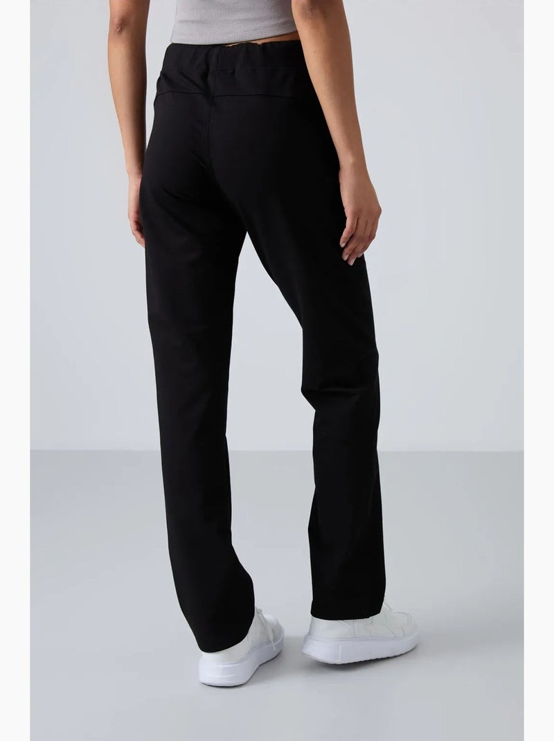 Pantalon de jogging femme à jambe droite tommy Noir - Kiabi