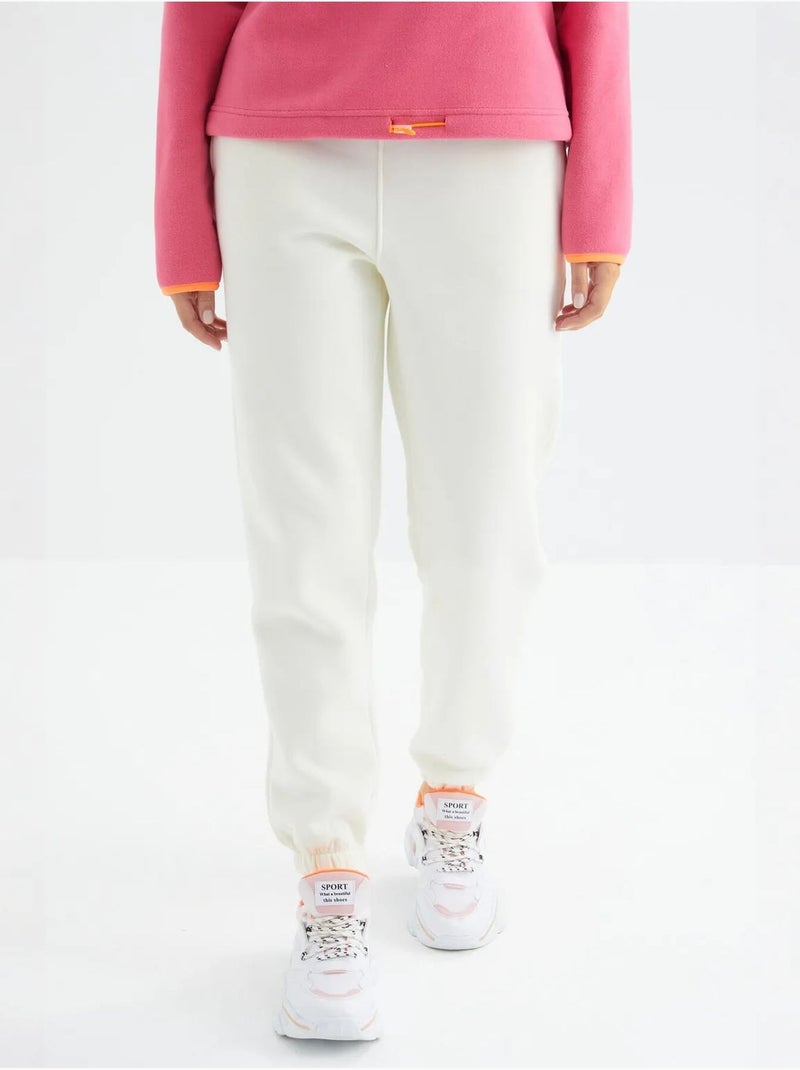 Pantalon de jogging femme à taille haute tommy Blanc cassé - Kiabi