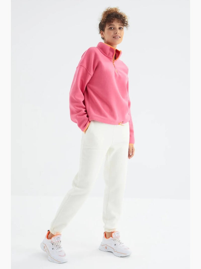Pantalon de jogging femme à taille haute tommy Blanc cassé - Kiabi
