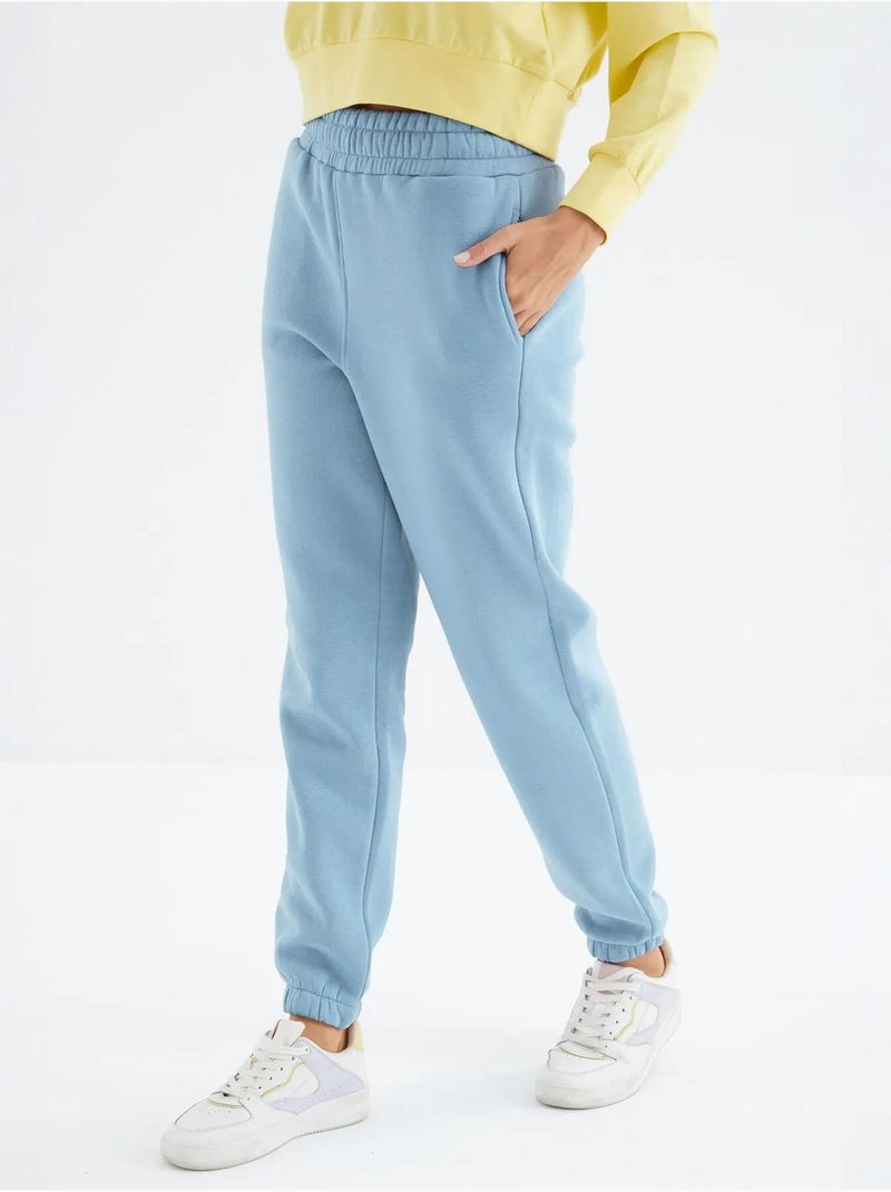 Pantalon de jogging femme à taille haute tommy Bleu ciel - Kiabi