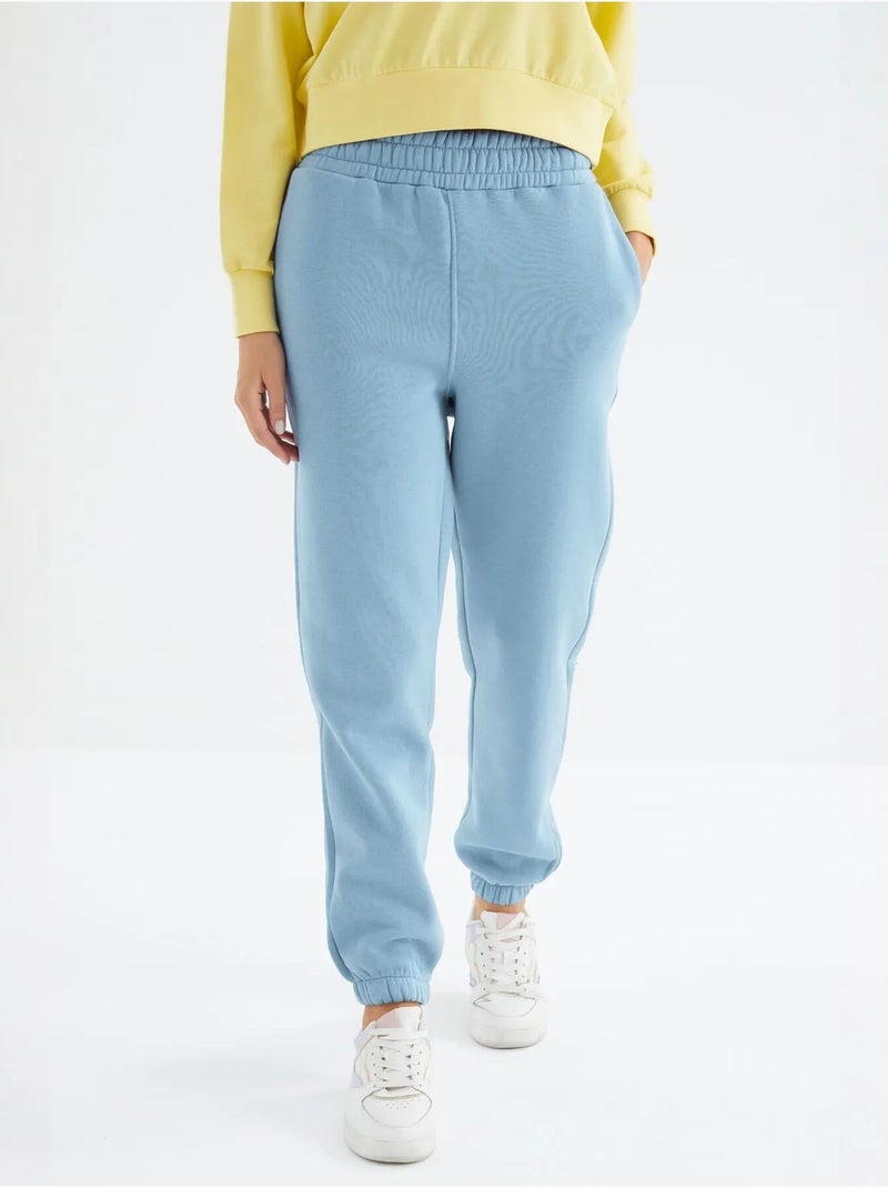 Pantalon de jogging femme à taille haute tommy Bleu ciel - Kiabi
