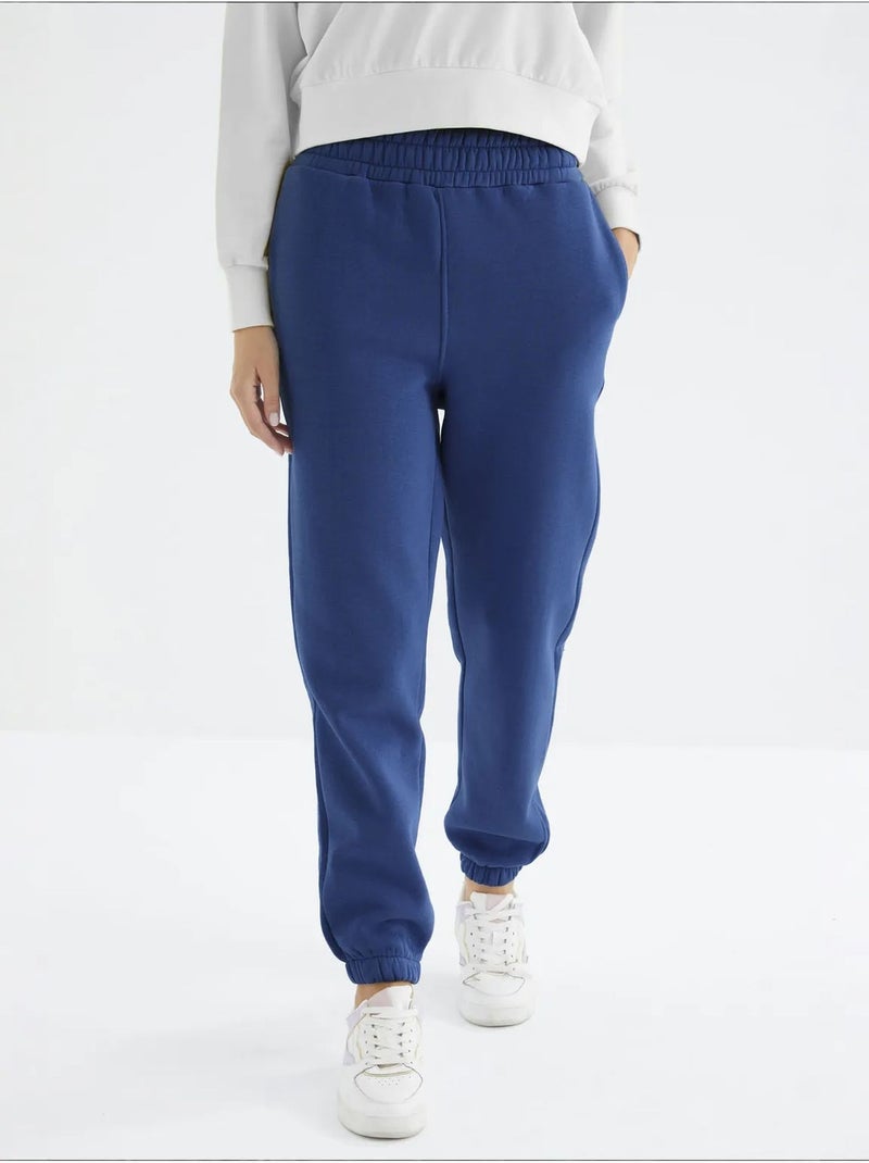 Pantalon de jogging femme à taille haute tommy Bleu cobalt - Kiabi