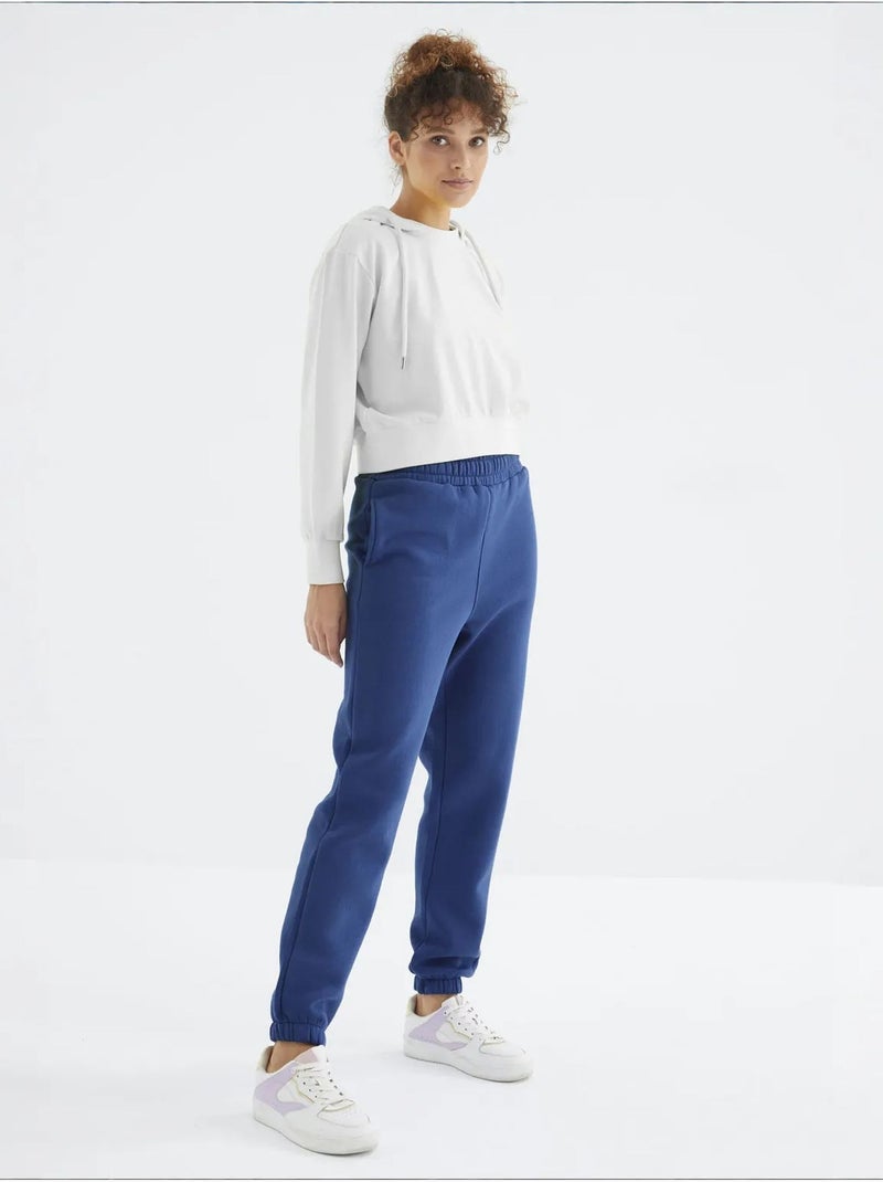 Pantalon de jogging femme à taille haute tommy Bleu cobalt - Kiabi