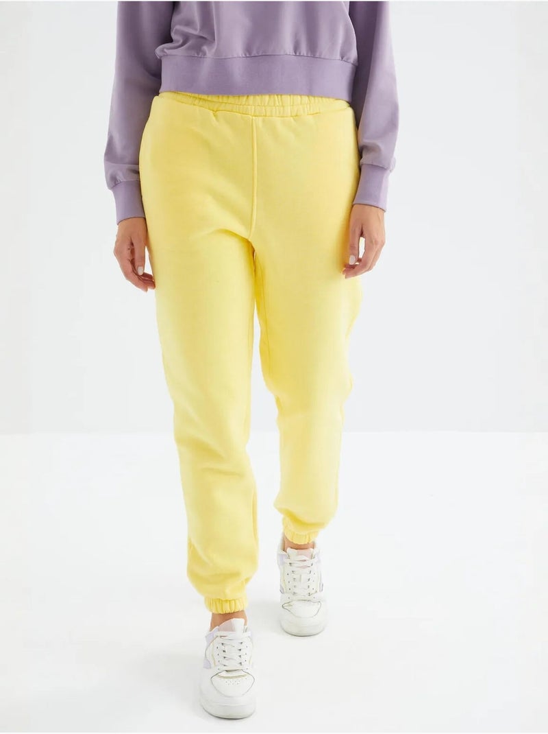 Pantalon de jogging femme à taille haute tommy Jaune citron - Kiabi