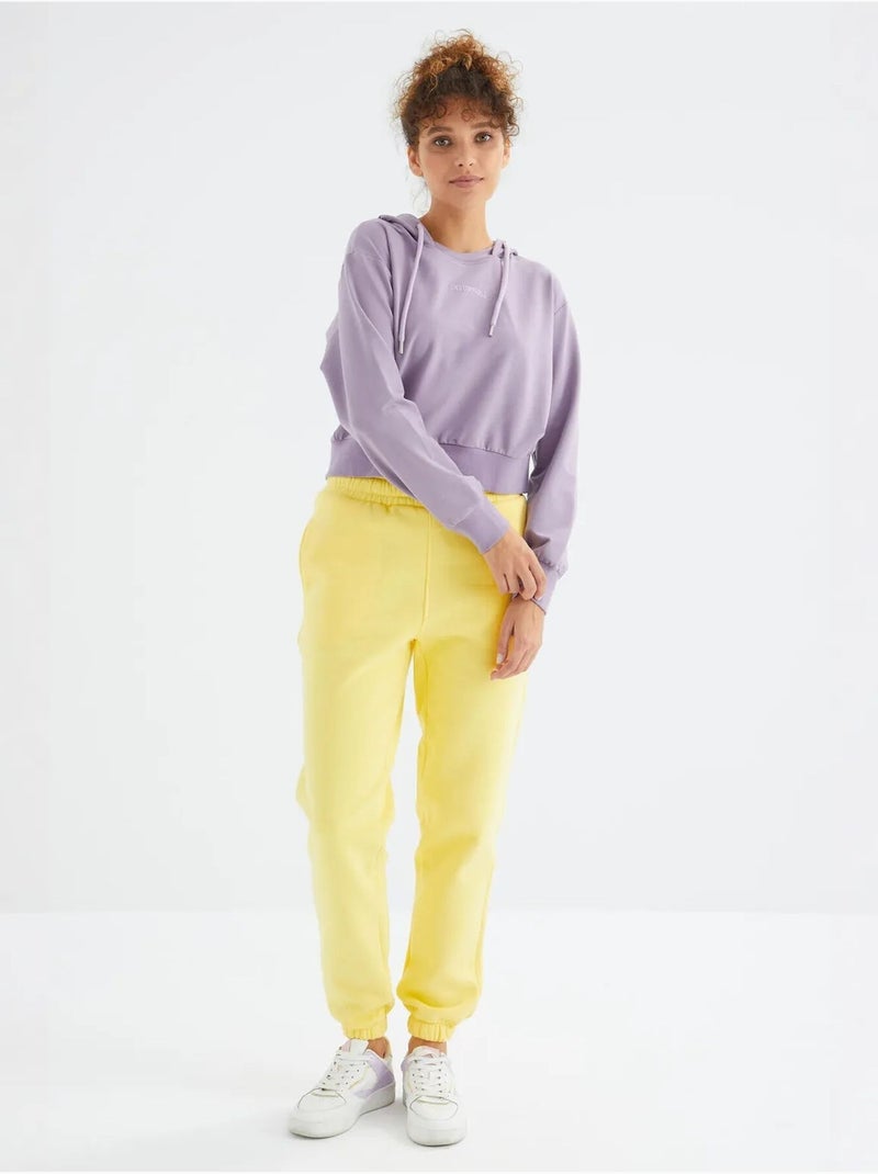 Pantalon de jogging femme à taille haute tommy Jaune citron - Kiabi