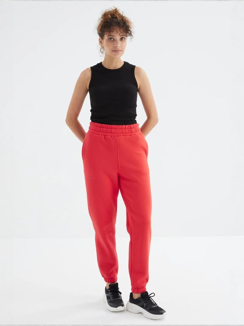 Pantalon de jogging femme à taille haute tommy Rouge - Kiabi