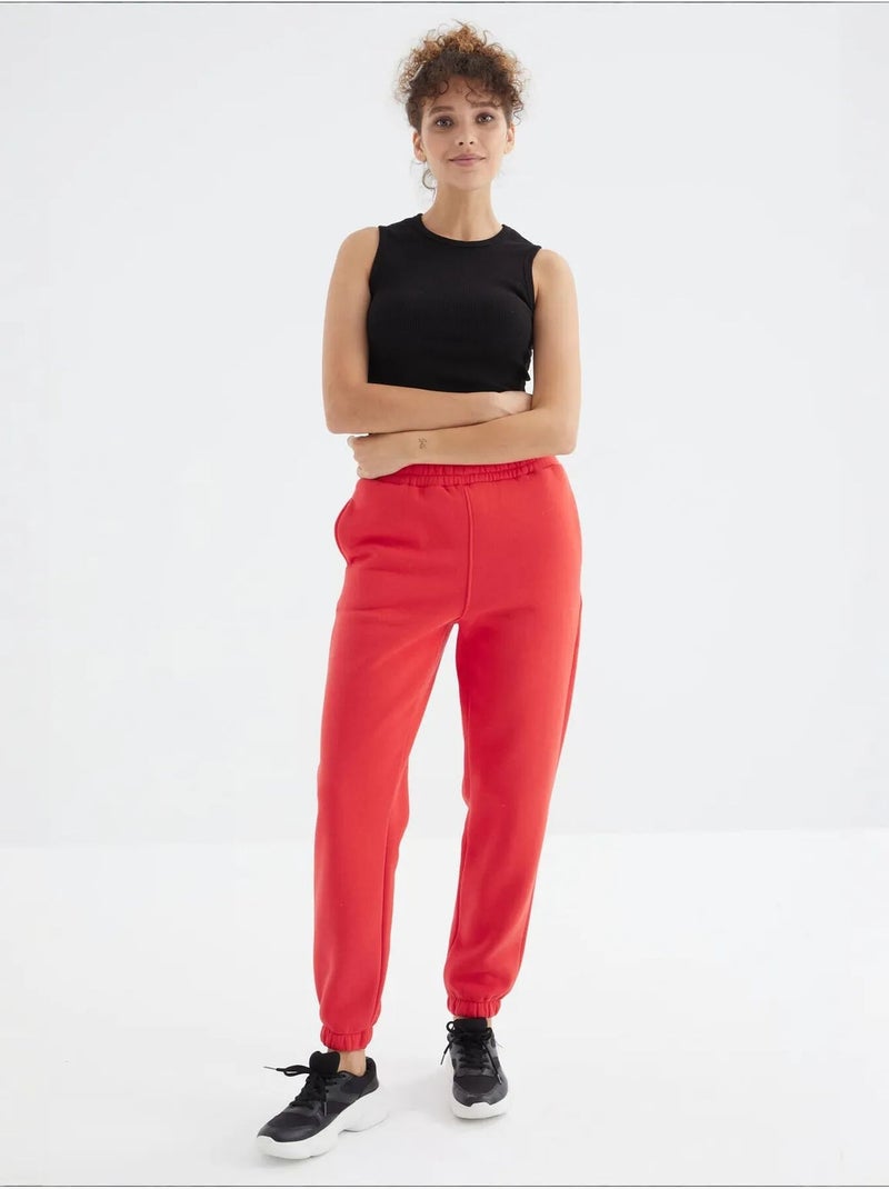 Pantalon de jogging femme à taille haute tommy Rouge - Kiabi