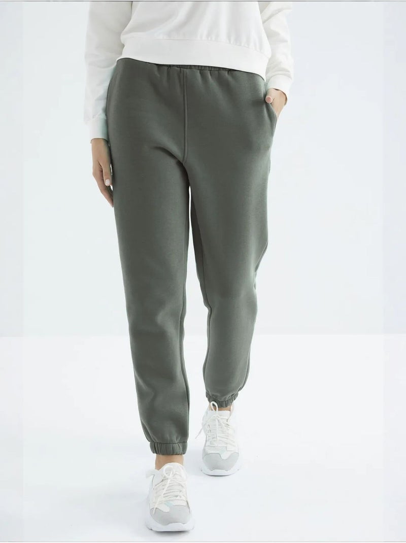 Pantalon de jogging femme à taille haute tommy Vert kaki - Kiabi
