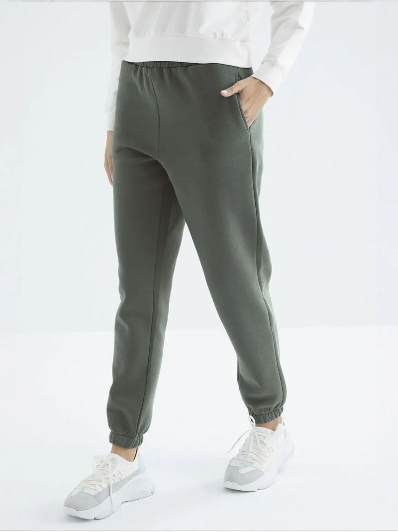 Pantalon de jogging femme à taille haute tommy Vert kaki - Kiabi