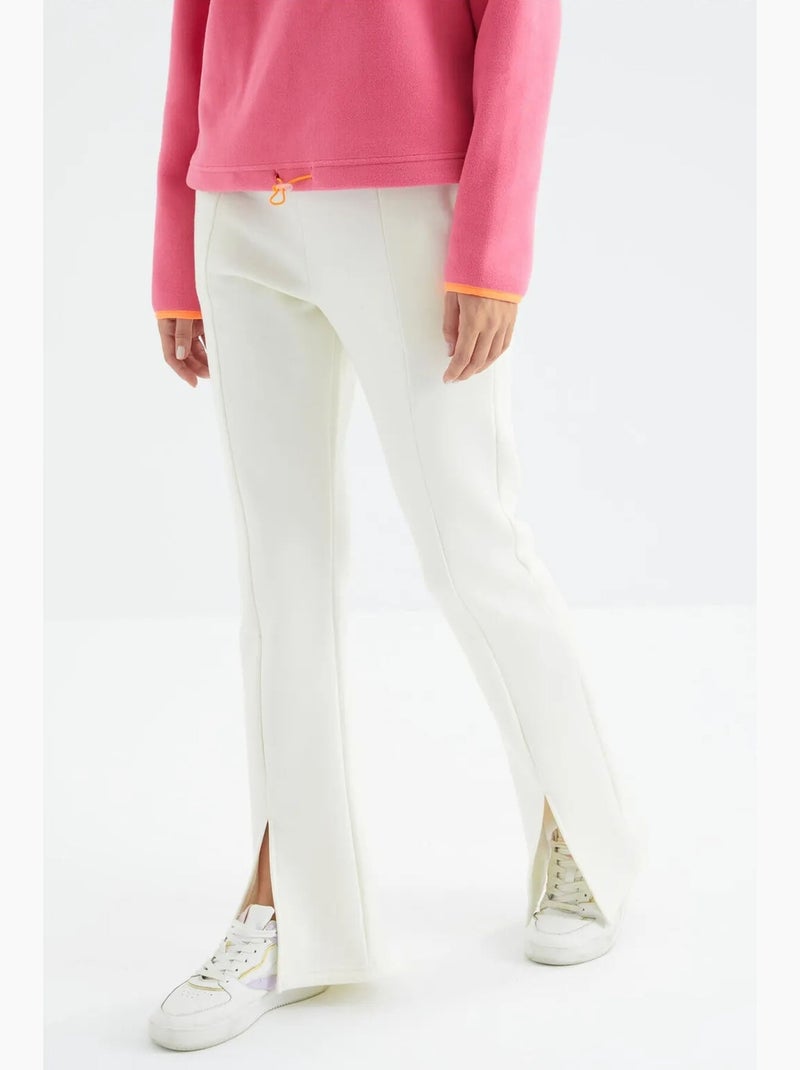 Pantalon de jogging femme coupe décontractée jambe droite tommy Blanc cassé - Kiabi
