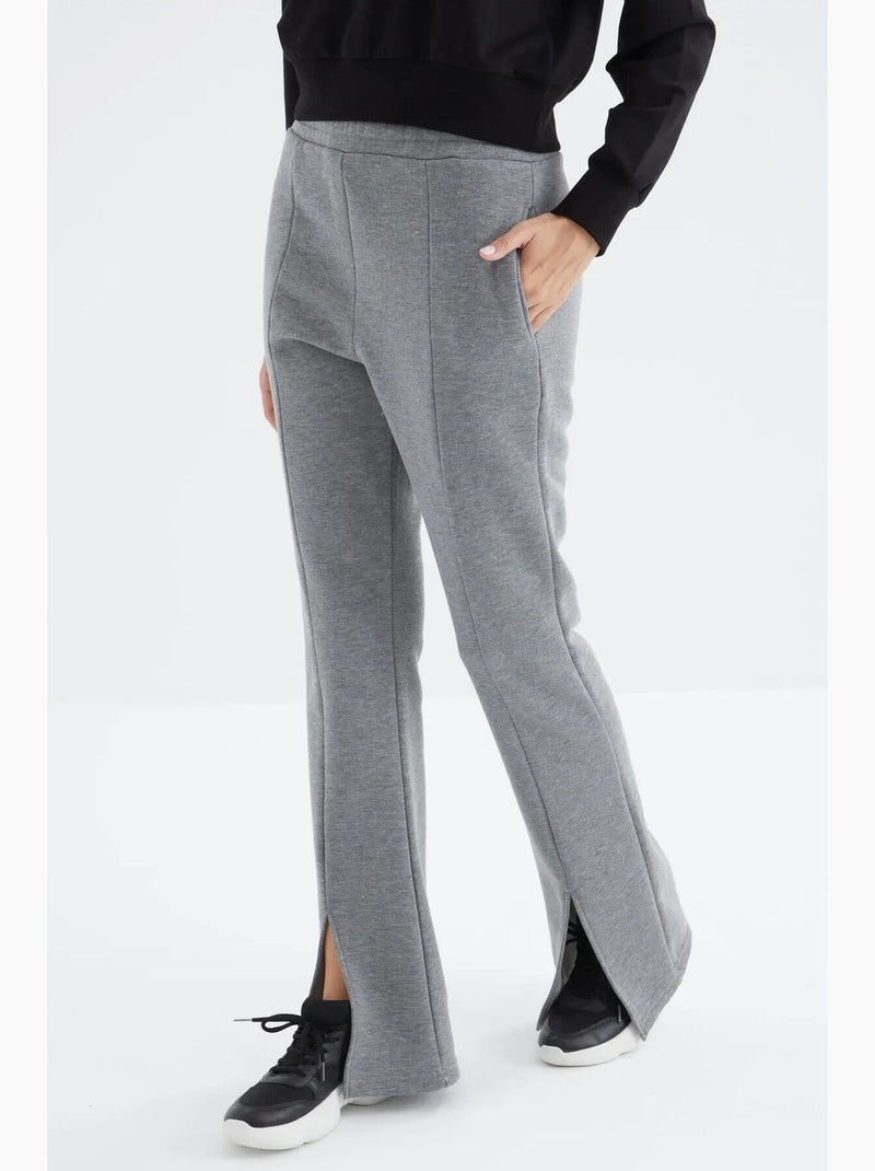 Pantalon de jogging femme coupe décontractée jambe droite tommy Gris - Kiabi