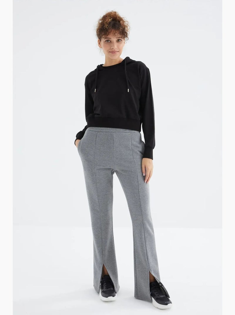 Pantalon de jogging femme coupe décontractée jambe droite tommy Gris - Kiabi