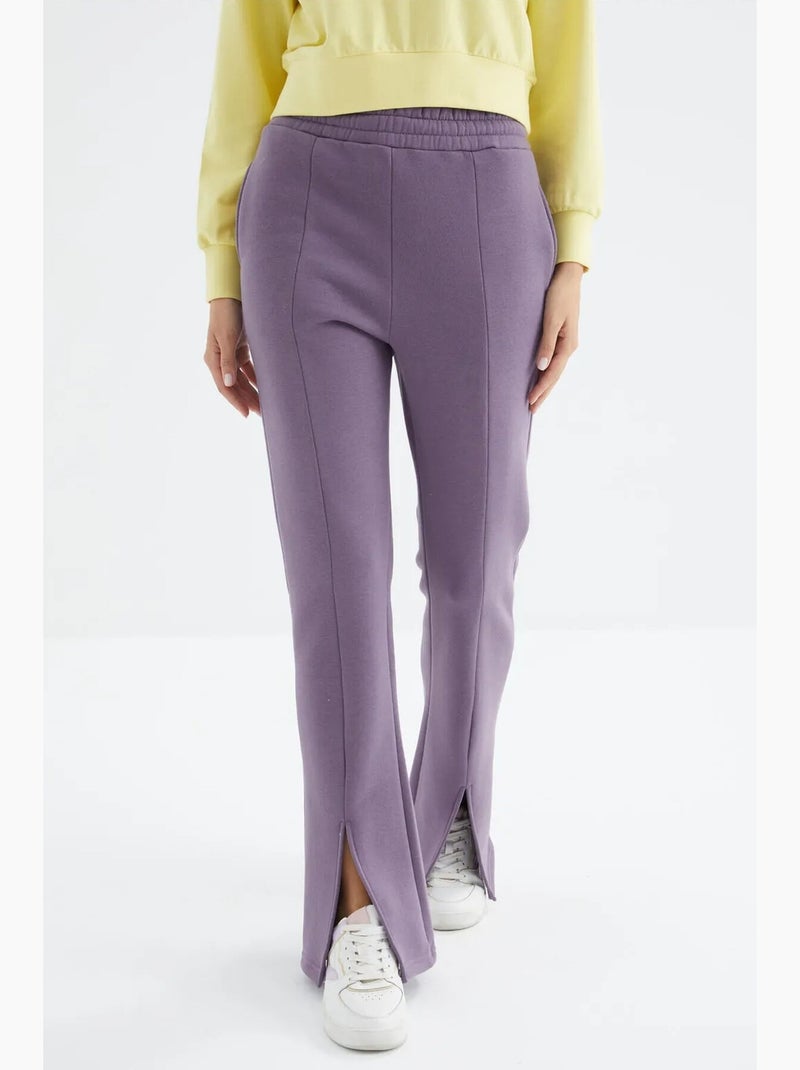 Pantalon de jogging femme coupe décontractée jambe droite tommy Lavande - Kiabi