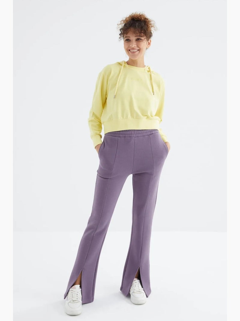 Pantalon de jogging femme coupe décontractée jambe droite tommy Lavande - Kiabi