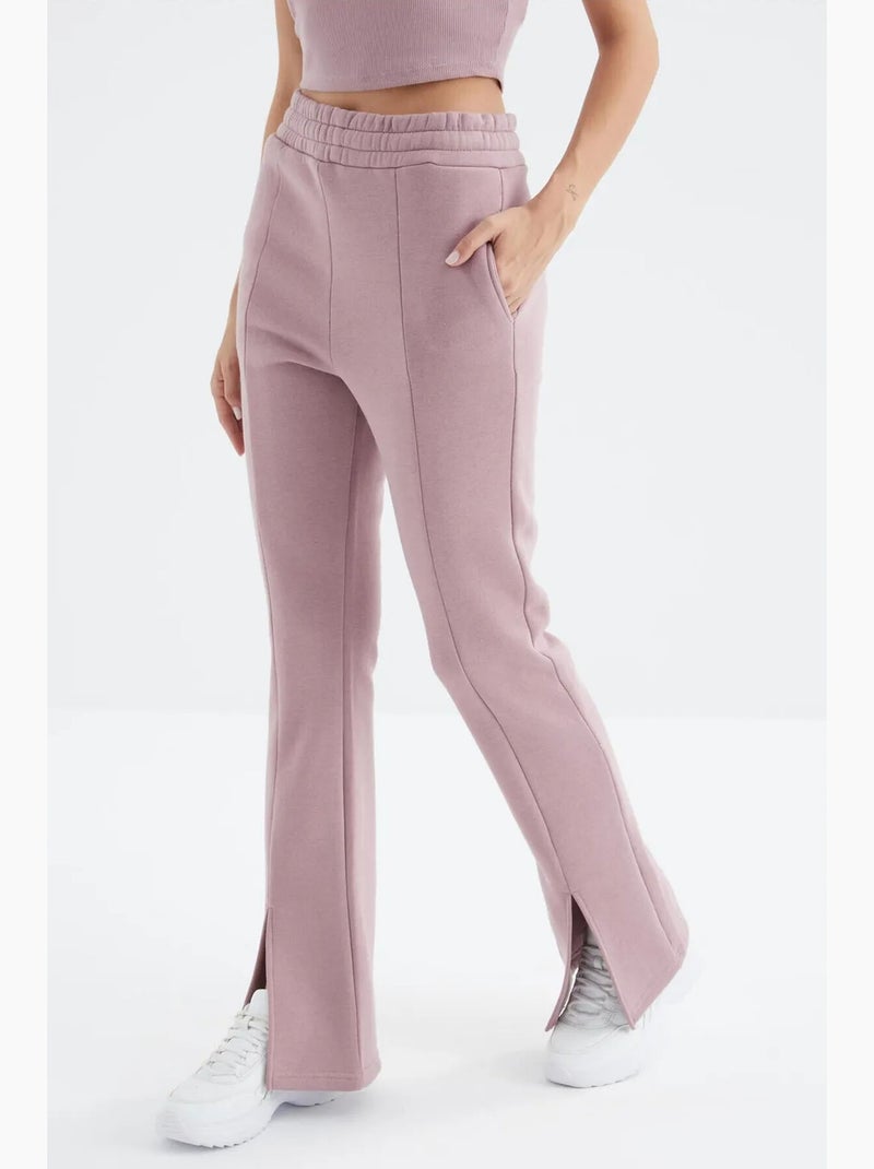 Pantalon de jogging femme coupe décontractée jambe droite tommy Mauve - Kiabi