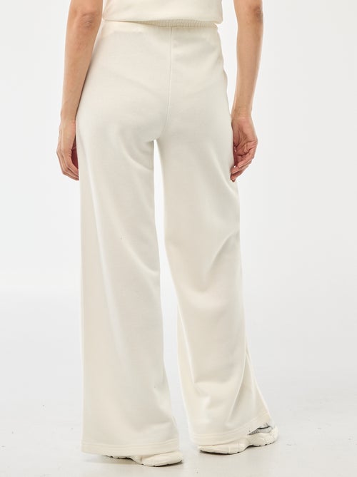 Pantalon de jogging femme en maille lourde à taille élastiquée - Kiabi
