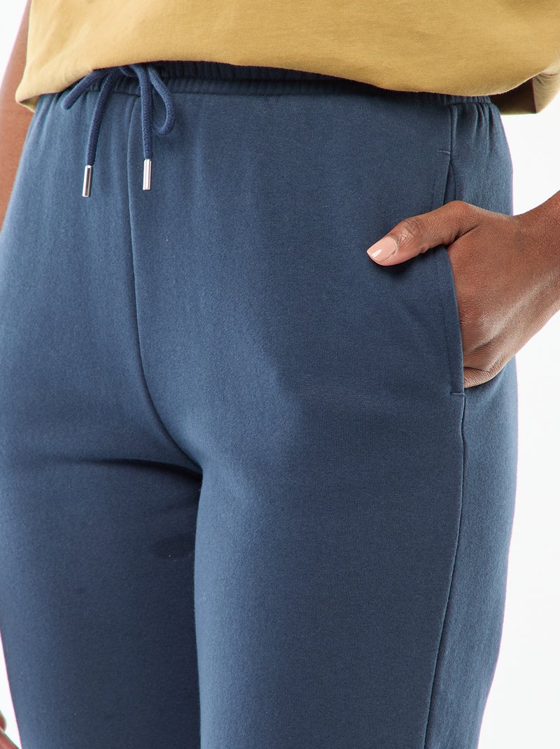 Pantalon de jogging femme en maille lourde Bleu - Kiabi