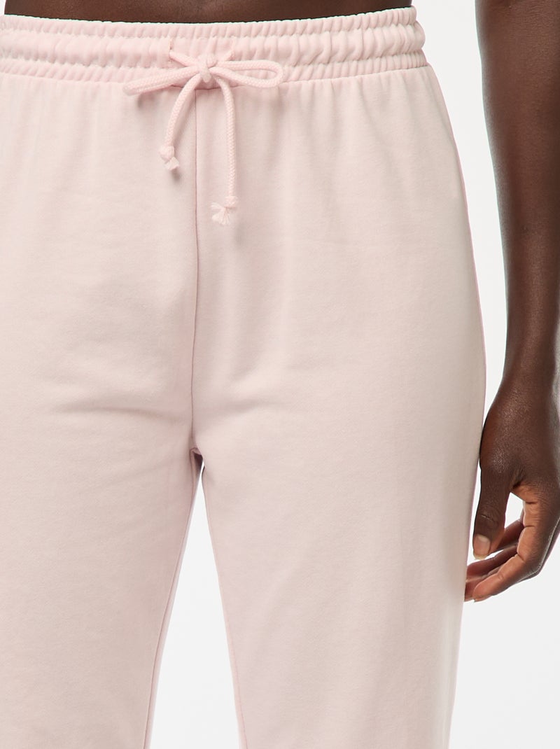Pantalon de jogging femme en maille lourde Rose - Kiabi