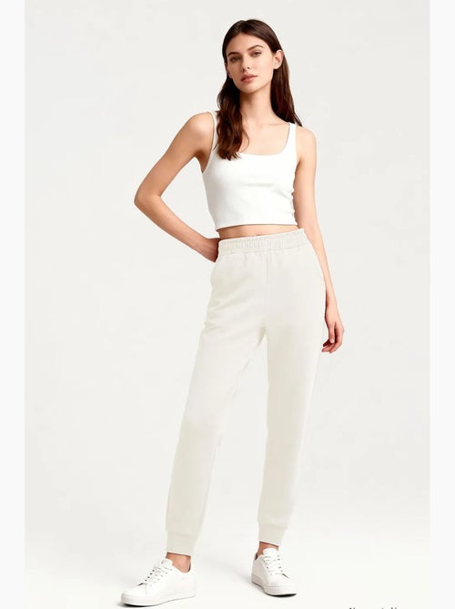 Pantalon de jogging femme en mélange de coton tommy - Kiabi