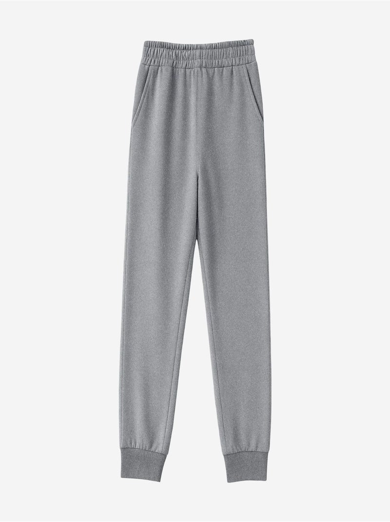 Pantalon de jogging femme en mélange de coton tommy Gris - Kiabi