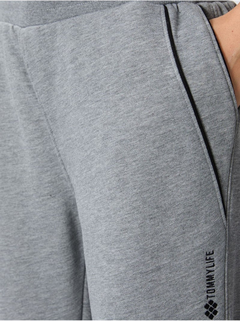 Pantalon de jogging femme en mélange de coton tommy Gris - Kiabi