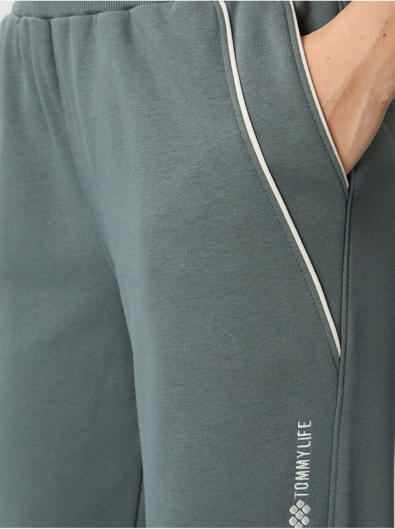 Pantalon de jogging femme en mélange de coton tommy Gris moyen - Kiabi