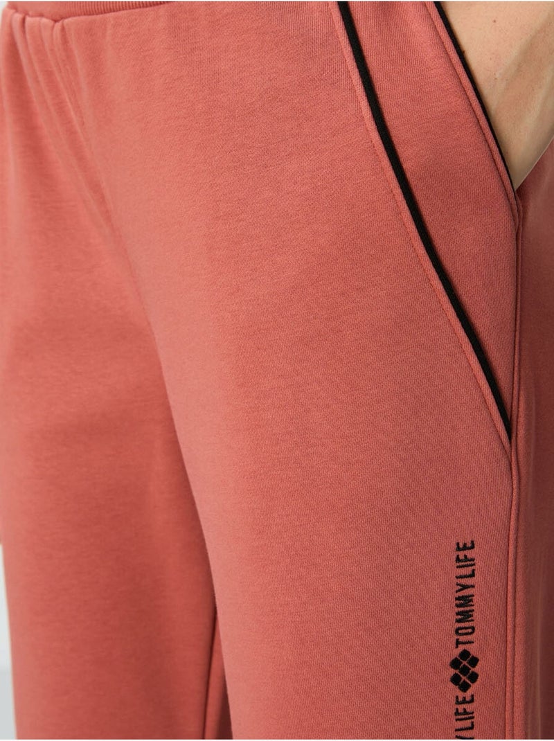 Pantalon de jogging femme en mélange de coton tommy Terracotta - Kiabi