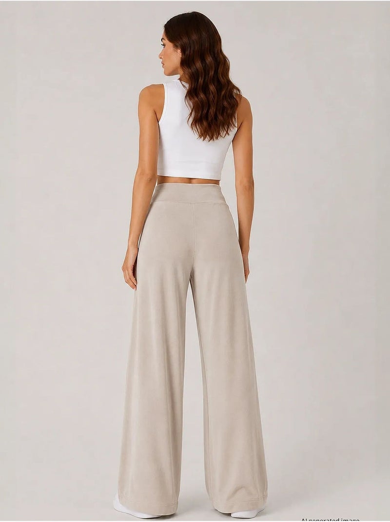 Pantalon de jogging femme en mélange de viscose tommy Beige naturel - Kiabi