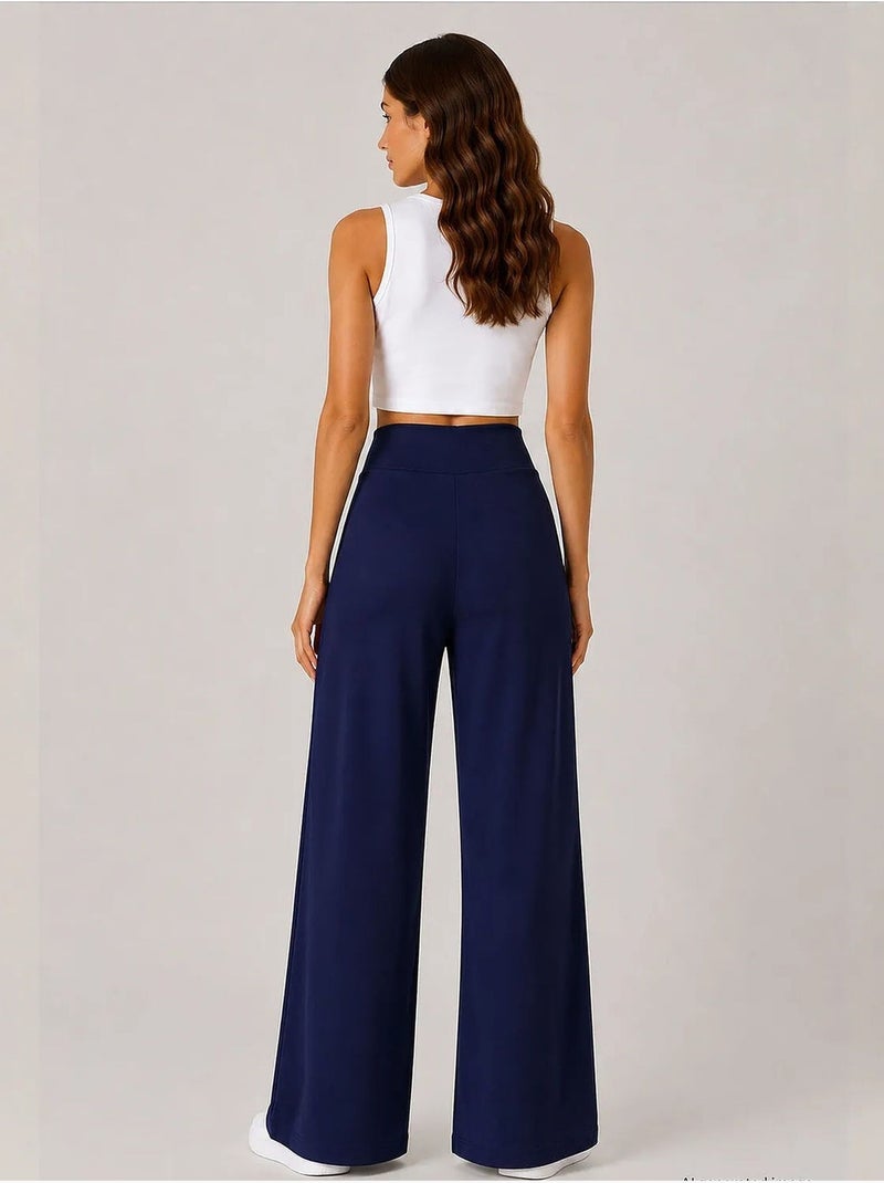Pantalon de jogging femme en mélange de viscose tommy Bleu marine - Kiabi