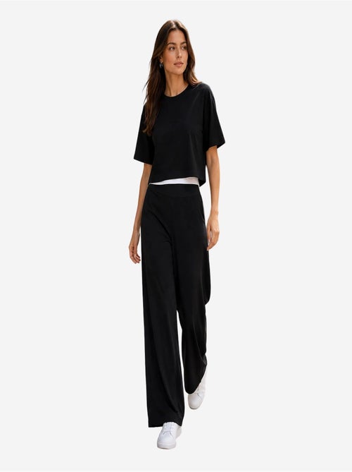 Pantalon de jogging femme en mélange de viscose tommy - Kiabi Pantalon de jogging femme en mélange de viscose tommy - Kiabi