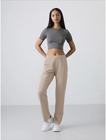 Pantalon de jogging femme en molleton, jambe droite tommy