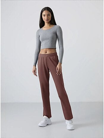 Pantalon de jogging femme en molleton, jambe droite tommy
