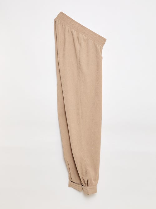 Pantalon de jogging femme maille légère taille élastiquée - Kiabi