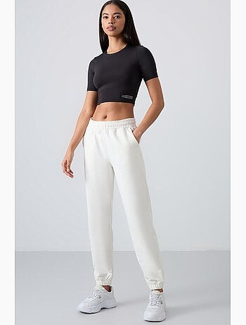 Pantalon de jogging femme taille haute coupe décontractée tommy