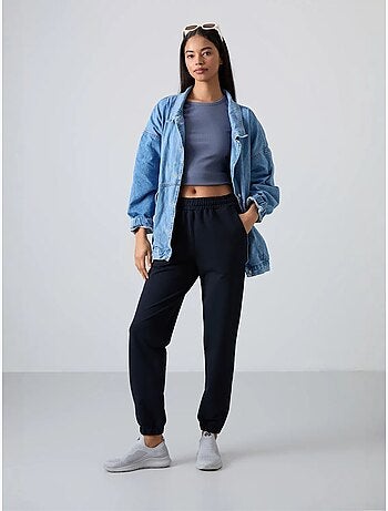 Pantalon de jogging femme taille haute coupe décontractée tommy