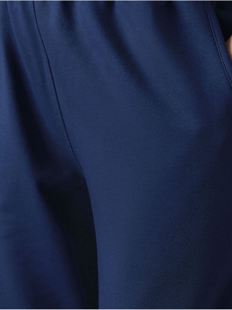 Pantalon de jogging femme taille haute coupe décontractée tommy Bleu marine - Kiabi