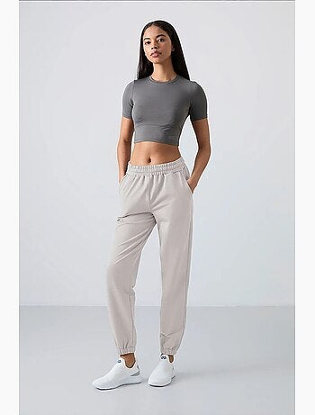 Pantalon de jogging femme taille haute coupe décontractée tommy