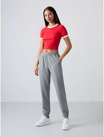 Pantalon de jogging femme taille haute coupe décontractée tommy