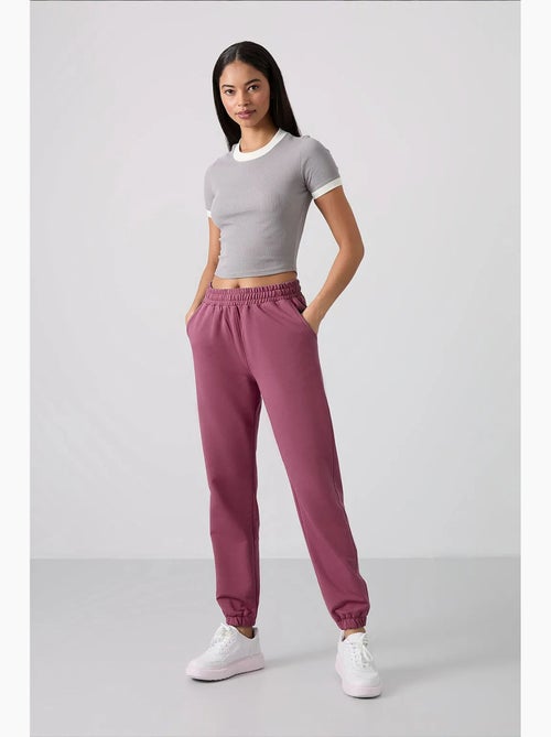 Pantalon de jogging femme taille haute coupe décontractée tommy - Kiabi Pantalon de jogging femme taille haute coupe décontractée tommy - Kiabi