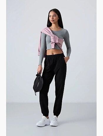 Pantalon de jogging femme taille haute coupe décontractée tommy