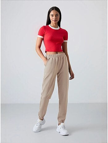 Pantalon de jogging femme taille haute coupe décontractée tommy