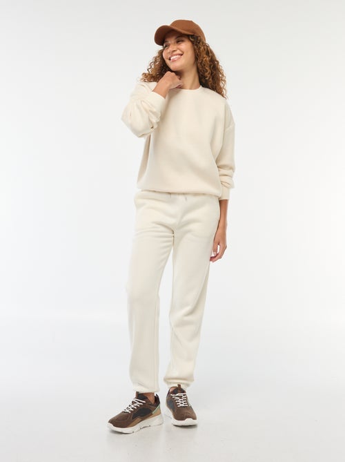 Pantalon de jogging femme uni en maille lourde - Kiabi Pantalon de jogging femme uni en maille lourde - Kiabi