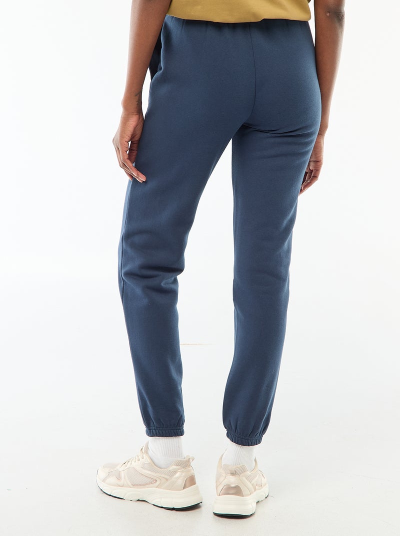 Pantalon de jogging femme uni en maille lourde Bleu - Kiabi