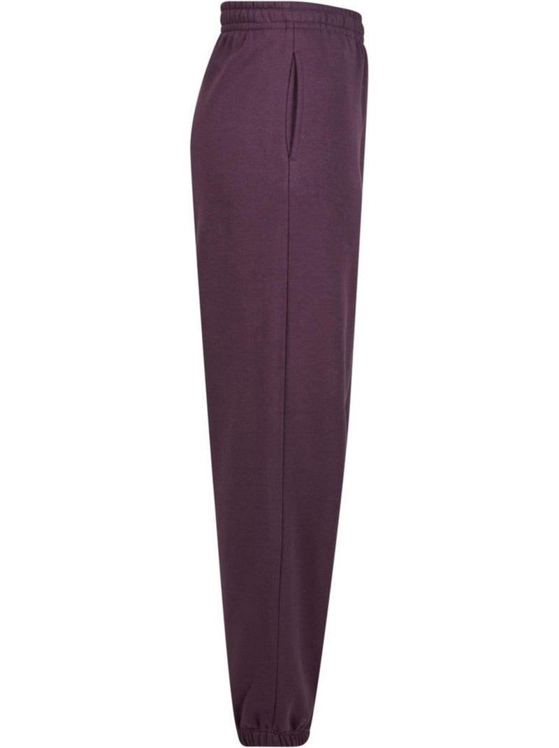 Pantalon de jogging fluffy - build your brand Violet prune - Kiabi