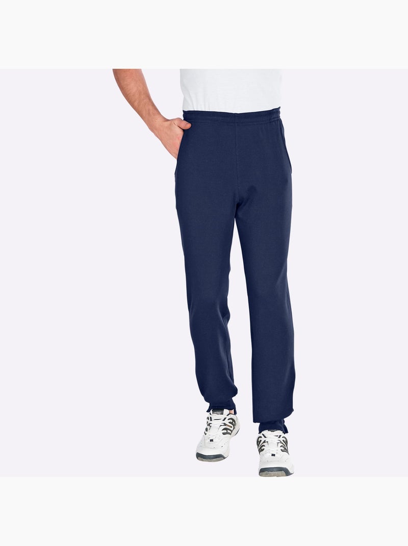 Pantalon De Jogging Glissière Aux Jambes - Taille Moyenne - Moda Vilona Bleu marine - Kiabi