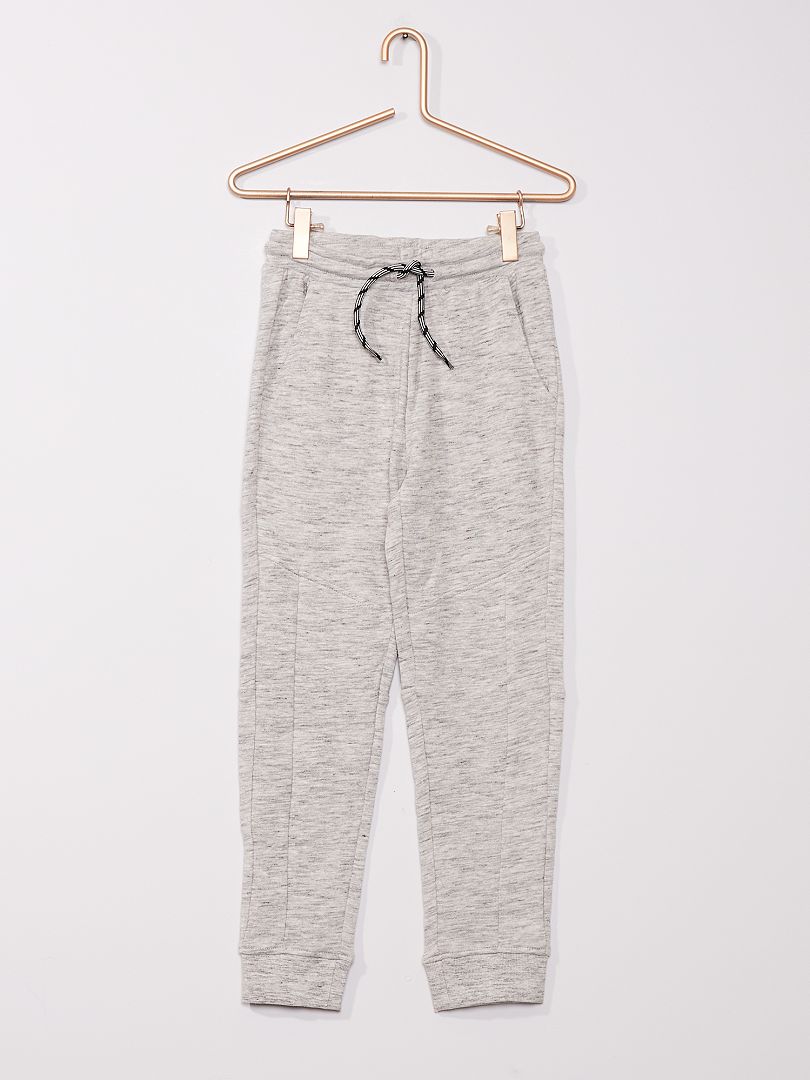 Pantalon de jogging gris chiné - Kiabi