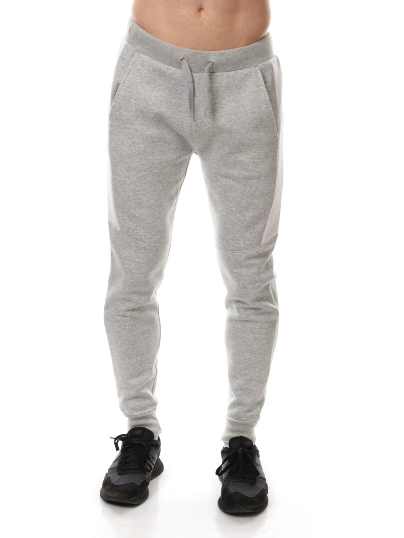 L38 jogging gris chiné | bas élastiqué