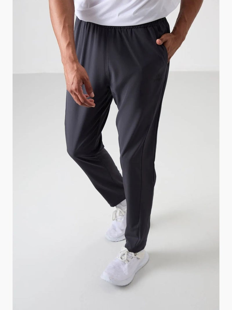Pantalon de jogging homme à jambe droite, sans coutures tommy Gris Noir - Kiabi